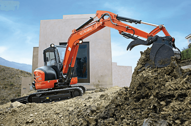 Compact Excavator on a job site