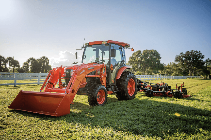 Tractor out in a field