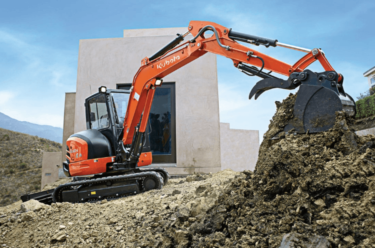 Compact Excavator on a job site